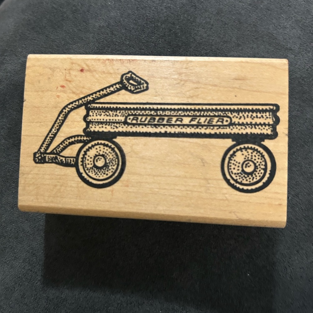 Vintage Wagon Rubber Stamp
